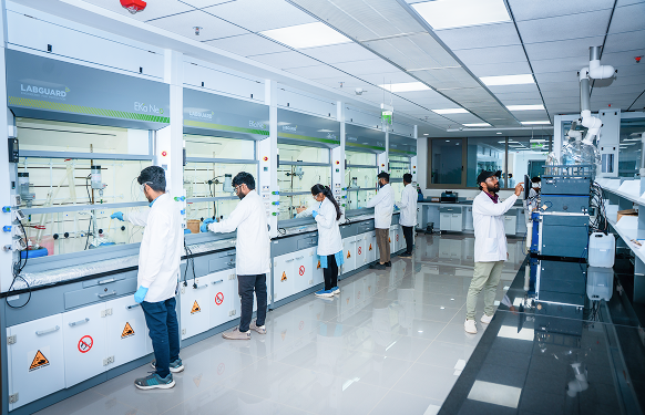 Scientists working in a lab